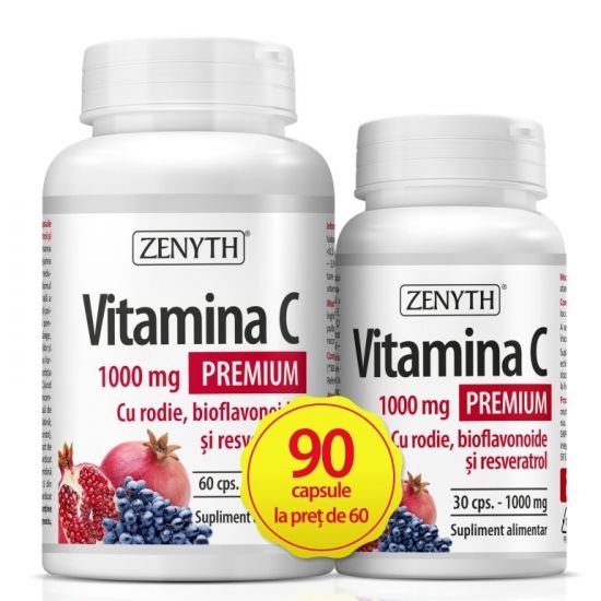 Vitamina C Rodie 1000mg x 60 capsule +30 capsule Premium (Zenyth)