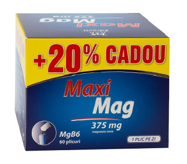 Zdrovit MaxiMag Mg + B6 x 60 plicuri + 20% cadou